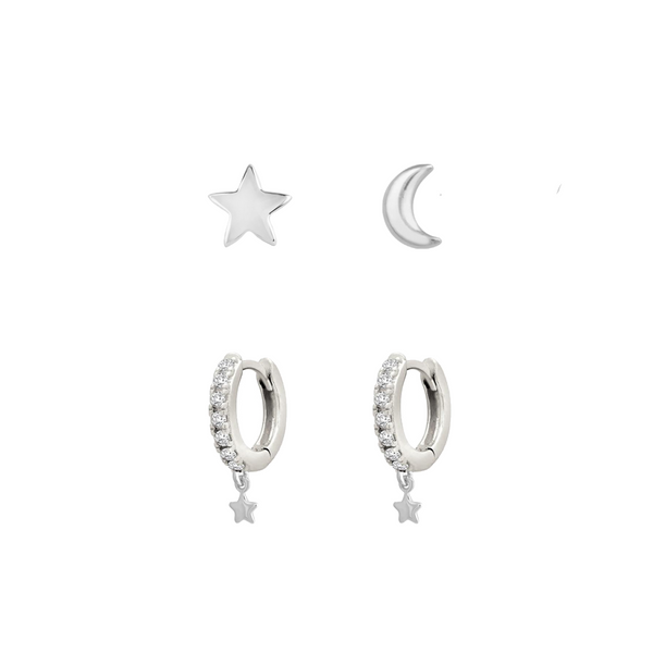 Cosmic Earrings Bundle - Silver