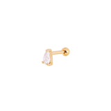 Teardrop Jeweled Micro Barbell (single)