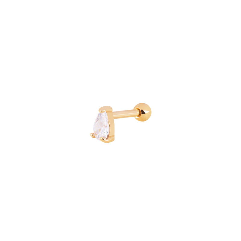 Teardrop Jeweled Micro Barbell (single)